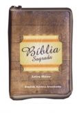 Biblia Letra Maior Ziper Especial Madeira/Pergaminho RA