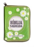 Biblia Pequena Ziper Especial Verde Margaridas NTLH
