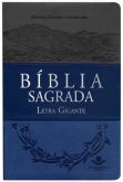 Biblia Sagrada Letra Gigante Nobre Cinza/Azul Nobre Com Indice Colorido RA