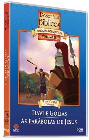 Desenhos Bíblicos Vol. 18 - Davi e Golias / As Parábolas de Jesus - DVD