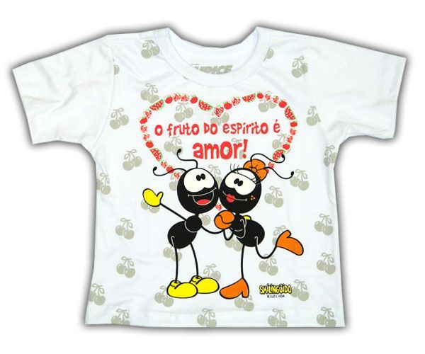 Camiseta Infantil Smiliguido-tam G-branca-I002