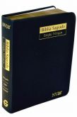 Biblia NVI Trilingue Ingles / Portugues / Espanhol Luxo Preta Formato Medio