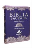RA064TILGIEZ - Bíblia Sagrada Fonte de Esperança - Letra Gigante - Zíper - Violeta