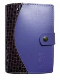 Capa Para Biblia de Estudo Formato Medio Luxo Com Botao Bicolor Violeta/Prata
