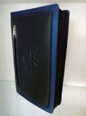 Capa Ziper Tamanho Media Para Biblias de Estudo Escudo da Fé Azul (Capa Com Porta Acessorios)