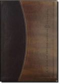 A Biblia de Estudo Anotada Expandida Marrom Claro/Marrom Escuro-Dicionario-com harpa