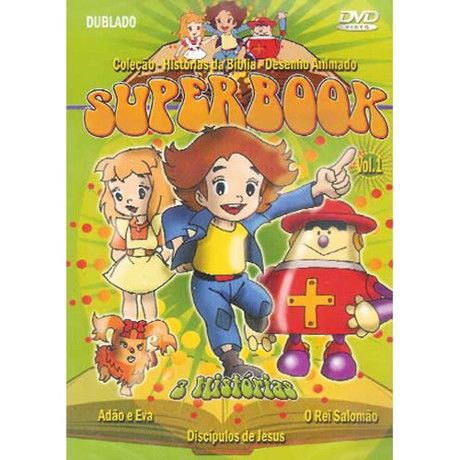 DVD Superbook volume 1 Coleção Histórias da Bíblia Desenho Animado