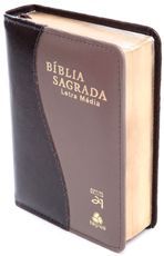 Bíblia Sagrada Letra Média (Marrom e Caramelo) Versão Almeid