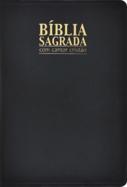 Biblia Media Grande Com Cantor Cristao e Mapa Capa Ziper Preta Com Indice RC