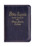 Biblia Letra Grande Harpa Corinho Ziper-cor preta