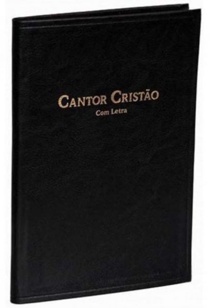 Cantor Cristão Médio Com Letra Capa Dura Flexivel Preto