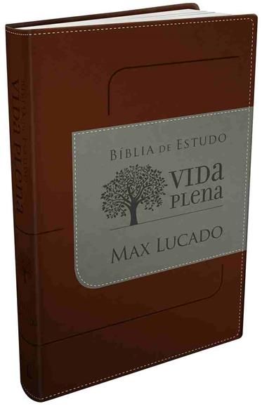 Bíblia de Estudo Vida Plena-Cor-Marrom e Cinza-NVI