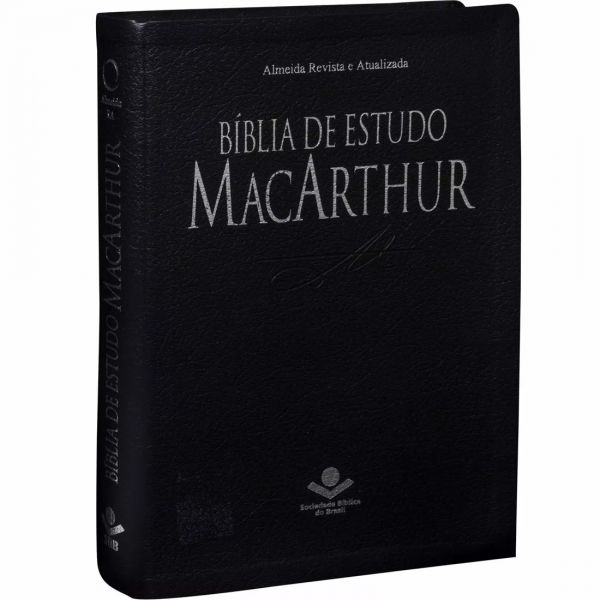 Biblia Estudo Macarthur-RA/Capa Luxo/cor preta