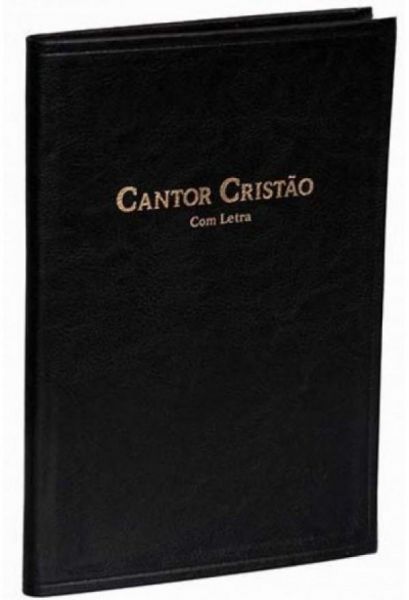 Cantor Cristao Grande Com Letra Capa Dura Flexivel Preta