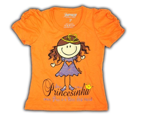 Camiseta Princesa-/tam g-cor rosa fúc sia- I03