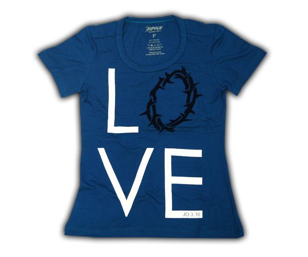 Love Visco( Baby Look Viscose-tam g-cor azul-BV221