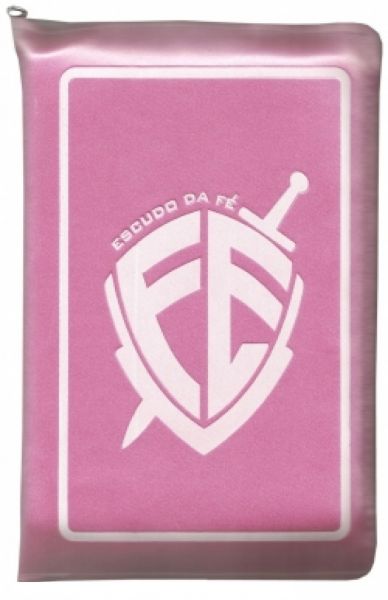 Capa Ziper Tamanho Grande Para Biblias de Estudo-cor Rosa