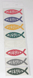 Jesus no Peixe Colorido 10,5x4 cm/varias cores