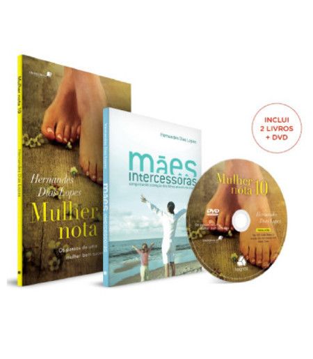 Kit inclui: Livro Mulher Nota 10 + Livro Mães Intercessoras + DVD Mulher Nota 10