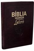 Biblia Sagrada Com Reflexoes de Lutero Capa Média em Couro Sintetico Vinho Nobre RA