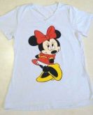 Camisetas Viscose-tam unico m-cor branca/ Minnie Md6