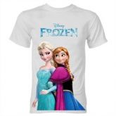 Camiseta Frozen Tam 4/14 ANOS-cor branca-malha fria pv Impakto