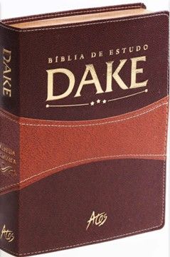 Biblia de Estudo Dake-cor marrom e dourada