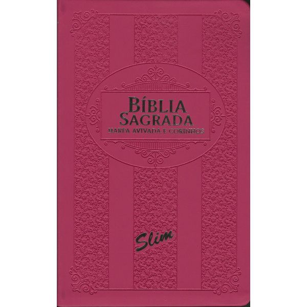 Bíblia Slim com Harpa Avivada e Corinhos-cor pink