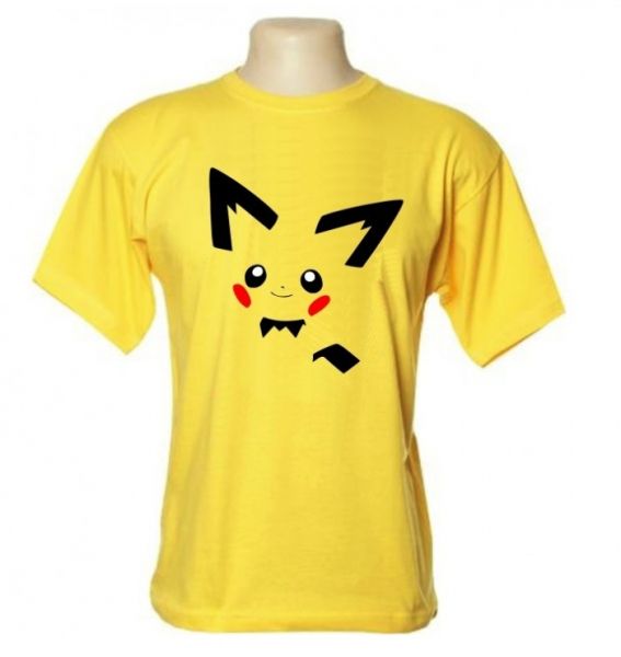 Camiseta Pichu-Pokémon-tam 2M-1G-2GG-Cor:Amarelo Canário