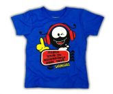 Camiseta Infantil Smiliguido-tamanho G-azul-I02