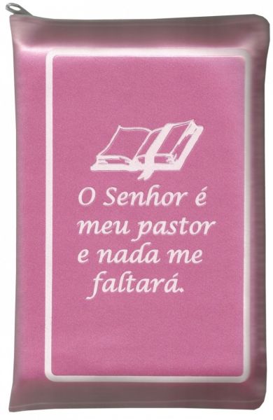 Capa Ziper Tamanho Medio Para Biblias de Estudo Violeta Modelo o Senhor é o Meu Pastor