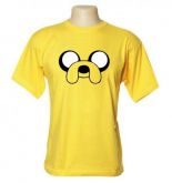 Camiseta Hora da Aventura-Jake Atacado-Infantil-Tamanho:12-14-Cor:Amarelo Canário-AN1309