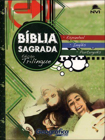 Biblia Sagrada Trilingue Ingles/Portugues/Espanhol Arte Verde NVI