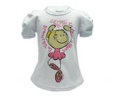 Camiseta Infantil-Bailarina=I02=tam G=cor branca