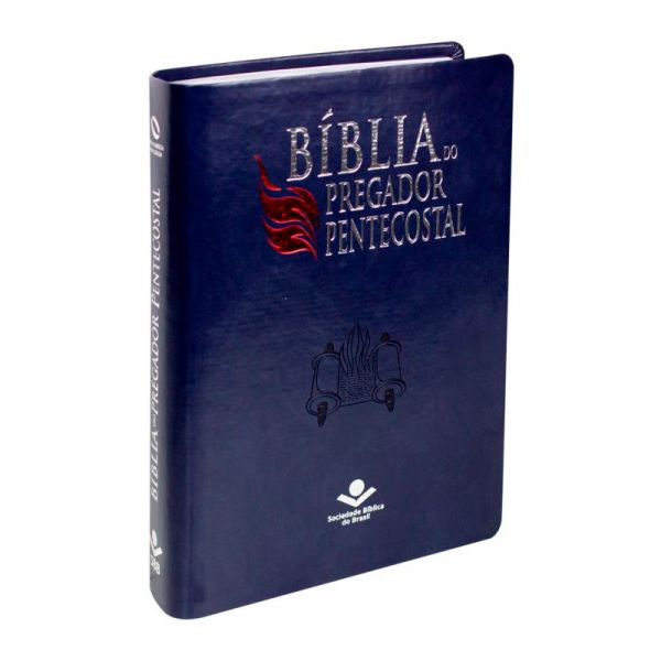 Bíblia do Pregador Pentecostal | NAA | Letra Normal | Capa Sintética | Azul Nobre | índice