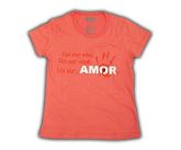 Camiseta Baby Look/tamanho gg/cor salmon-B198