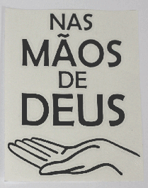 Nas Mãos de Deus 14x10 cm/cor branco