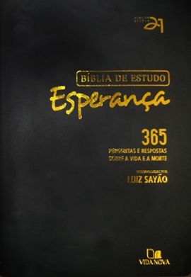 Biblia Estudo Esperança-com indice-cor preta