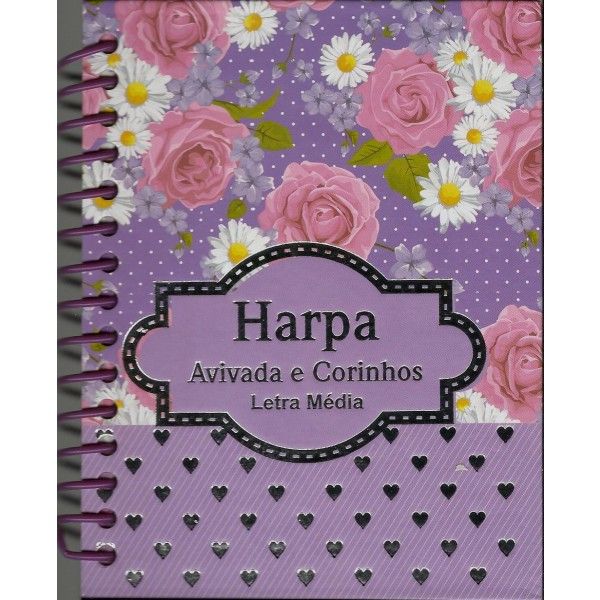 Harpa Cristã Letra Media Com Corinhos Capa Espiral Feminina