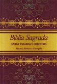 Biblia Sagrada Pequena Modelo Pocket Com Harpa e Corinhos Luxo-cor vinho e amarelo-RC