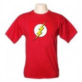 Camiseta Flash Atacado-Infantil-Tamanho-12 -Cor:Vermelh-HE1243